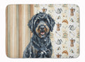 Black Portuguese Water Dog Coffee Bar Memory Foam Kitchen Mat Machine Washable Anti-Fatigue Cushion Comfort Bath or Kitchen Rug