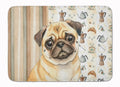 Fawn Pug Coffee Bar Memory Foam Kitchen Mat Machine Washable Anti-Fatigue Cushion Comfort Bath or Kitchen Rug