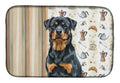 Rottweiler Coffee Bar Dish Drying Mat Absorbent Dish Drying Mat Pad for Kitchen Counter Dish Drainer Mat for Countertop, 14 x 21", Multicolor