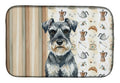 Schnauzer Coffee Bar Dish Drying Mat Absorbent Dish Drying Mat Pad for Kitchen Counter Dish Drainer Mat for Countertop, 14 x 21", Multicolor