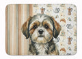 Brindle Shih Tzu Coffee Bar Memory Foam Kitchen Mat Machine Washable Anti-Fatigue Cushion Comfort Bath or Kitchen Rug