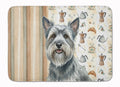 Gray Skye Terrier Coffee Bar Memory Foam Kitchen Mat Machine Washable Anti-Fatigue Cushion Comfort Bath or Kitchen Rug