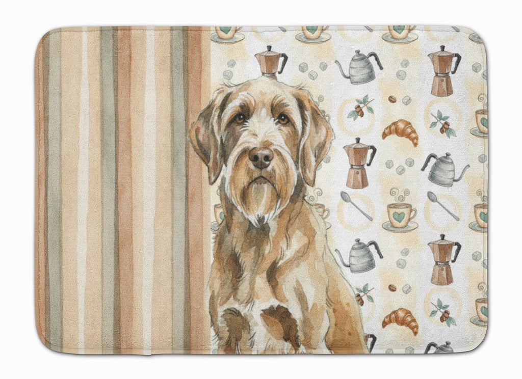 Spinone Italiano Coffee Bar Memory Foam Kitchen Mat Machine Washable Anti-Fatigue Cushion Comfort Bath or Kitchen Rug