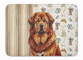 Red Gold Tibetan Mastiff Coffee Bar Memory Foam Kitchen Mat Machine Washable Anti-Fatigue Cushion Comfort Bath or Kitchen Rug