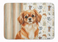 Red Tibetan Spaniel Coffee Bar Memory Foam Kitchen Mat Machine Washable Anti-Fatigue Cushion Comfort Bath or Kitchen Rug