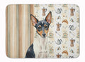 Toy Fox Terrier Coffee Bar Memory Foam Kitchen Mat Machine Washable Anti-Fatigue Cushion Comfort Bath or Kitchen Rug