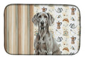 Weimaraner Coffee Bar Dish Drying Mat Absorbent Dish Drying Mat Pad for Kitchen Counter Dish Drainer Mat for Countertop, 14 x 21", Multicolor