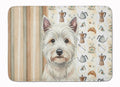Westie Coffee Bar Memory Foam Kitchen Mat Machine Washable Anti-Fatigue Cushion Comfort Bath or Kitchen Rug