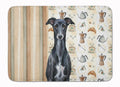 Black Whippet Coffee Bar Memory Foam Kitchen Mat Machine Washable Anti-Fatigue Cushion Comfort Bath or Kitchen Rug