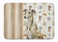 Brindle Whippet Coffee Bar Memory Foam Kitchen Mat Machine Washable Anti-Fatigue Cushion Comfort Bath or Kitchen Rug