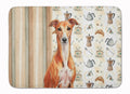 Red Whippet Coffee Bar Memory Foam Kitchen Mat Machine Washable Anti-Fatigue Cushion Comfort Bath or Kitchen Rug