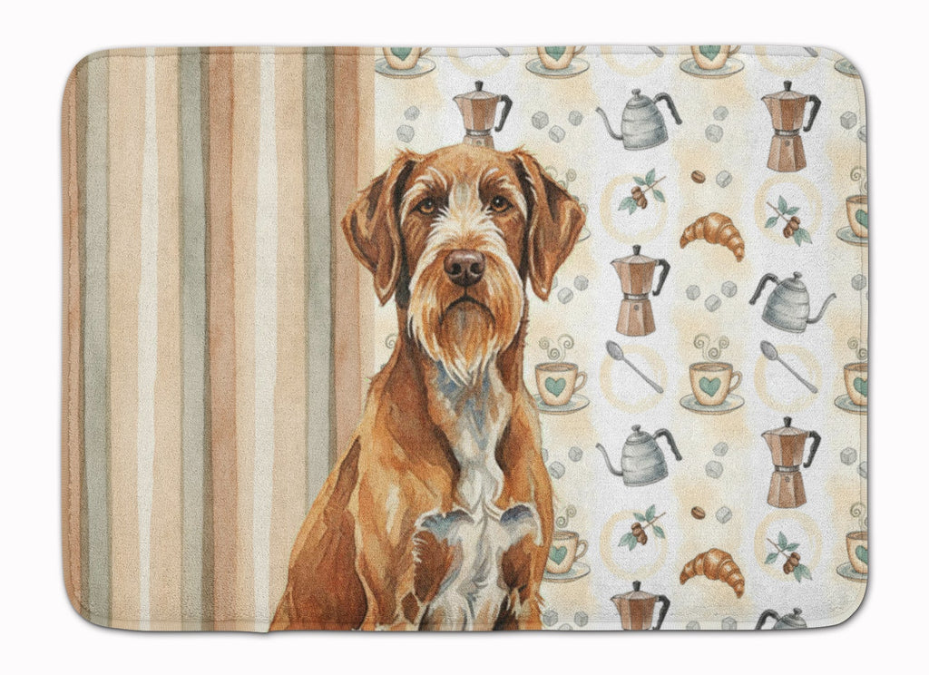 Wirehaired Pointing Griffon Coffee Bar Memory Foam Kitchen Mat Machine Washable Anti-Fatigue Cushion Comfort Bath or Kitchen Rug