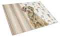 Chestnut Wirehaired Pointing Griffon Coffee Bar Cutting Board Tempered Glass Kitchen Cutting Surface, Heat Resistant Chopping, Non-Slip Feet, Food Prep & Serving