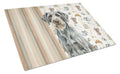 Steel Gray Wirehaired Pointing Griffon Coffee Bar Cutting Board Tempered Glass Kitchen Cutting Surface, Heat Resistant Chopping, Non-Slip Feet, Food Prep & Serving