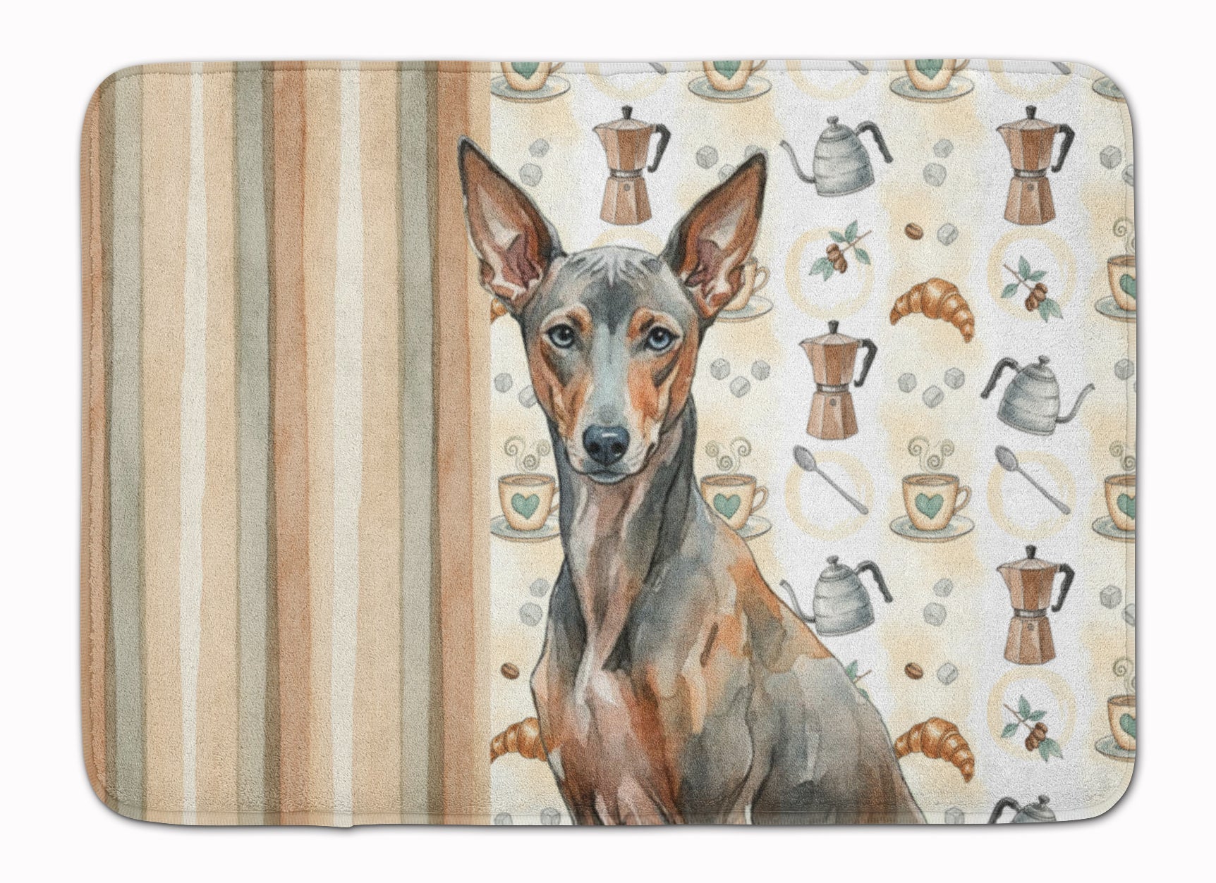 Xoloitzcuintli Coffee Bar Memory Foam Kitchen Mat Machine Washable Anti-Fatigue Cushion Comfort Bath or Kitchen Rug