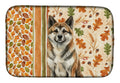 Brindle Akita Heirloom Fall Dish Drying Mat Absorbent Dish Drying Mat Pad for Kitchen Counter Dish Drainer Mat for Countertop, 14 x 21", Multicolor