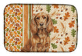 Boykin Spaniel Heirloom Fall Dish Drying Mat Absorbent Dish Drying Mat Pad for Kitchen Counter Dish Drainer Mat for Countertop, 14 x 21", Multicolor
