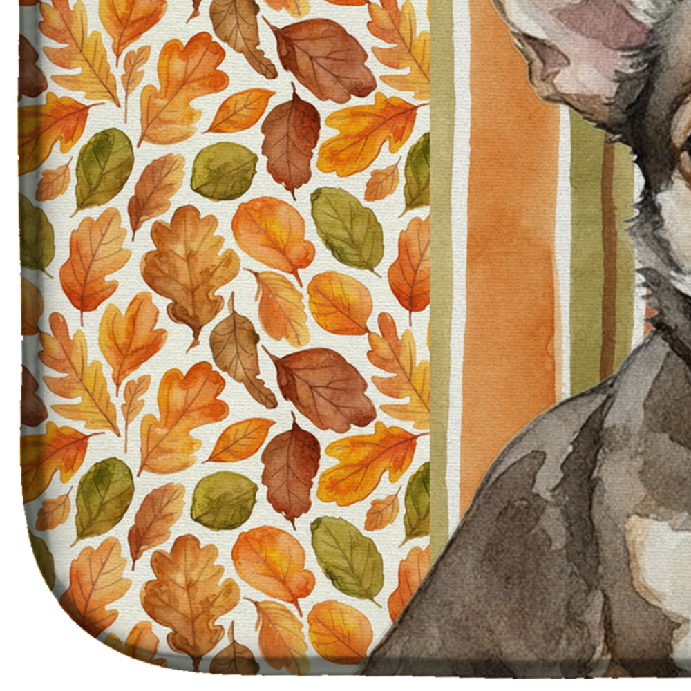 Chihuahua Heirloom Fall Dish Drying Mat Absorbent Dish Drying Mat Pad for Kitchen Counter Dish Drainer Mat for Countertop, 14 x 21", Multicolor