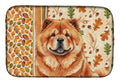 Red Chow Chow Heirloom Fall Dish Drying Mat Absorbent Dish Drying Mat Pad for Kitchen Counter Dish Drainer Mat for Countertop, 14 x 21", Multicolor