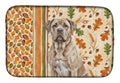 Isabella Dogue de Bordeaux Heirloom Fall Dish Drying Mat Absorbent Dish Drying Mat Pad for Kitchen Counter Dish Drainer Mat for Countertop, 14 x 21", Multicolor