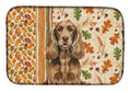 Liver English Cocker Spaniel Heirloom Fall Dish Drying Mat Absorbent Dish Drying Mat Pad for Kitchen Counter Dish Drainer Mat for Countertop, 14 x 21", Multicolor