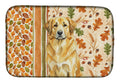 Lion Yellow Leonberger Heirloom Fall Dish Drying Mat Absorbent Dish Drying Mat Pad for Kitchen Counter Dish Drainer Mat for Countertop, 14 x 21", Multicolor