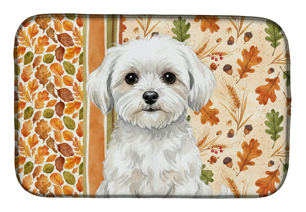 Maltese Heirloom Fall Dish Drying Mat Absorbent Dish Drying Mat Pad for Kitchen Counter Dish Drainer Mat for Countertop, 14 x 21", Multicolor