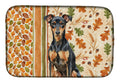 Manchester Terrier Heirloom Fall Dish Drying Mat Absorbent Dish Drying Mat Pad for Kitchen Counter Dish Drainer Mat for Countertop, 14 x 21", Multicolor