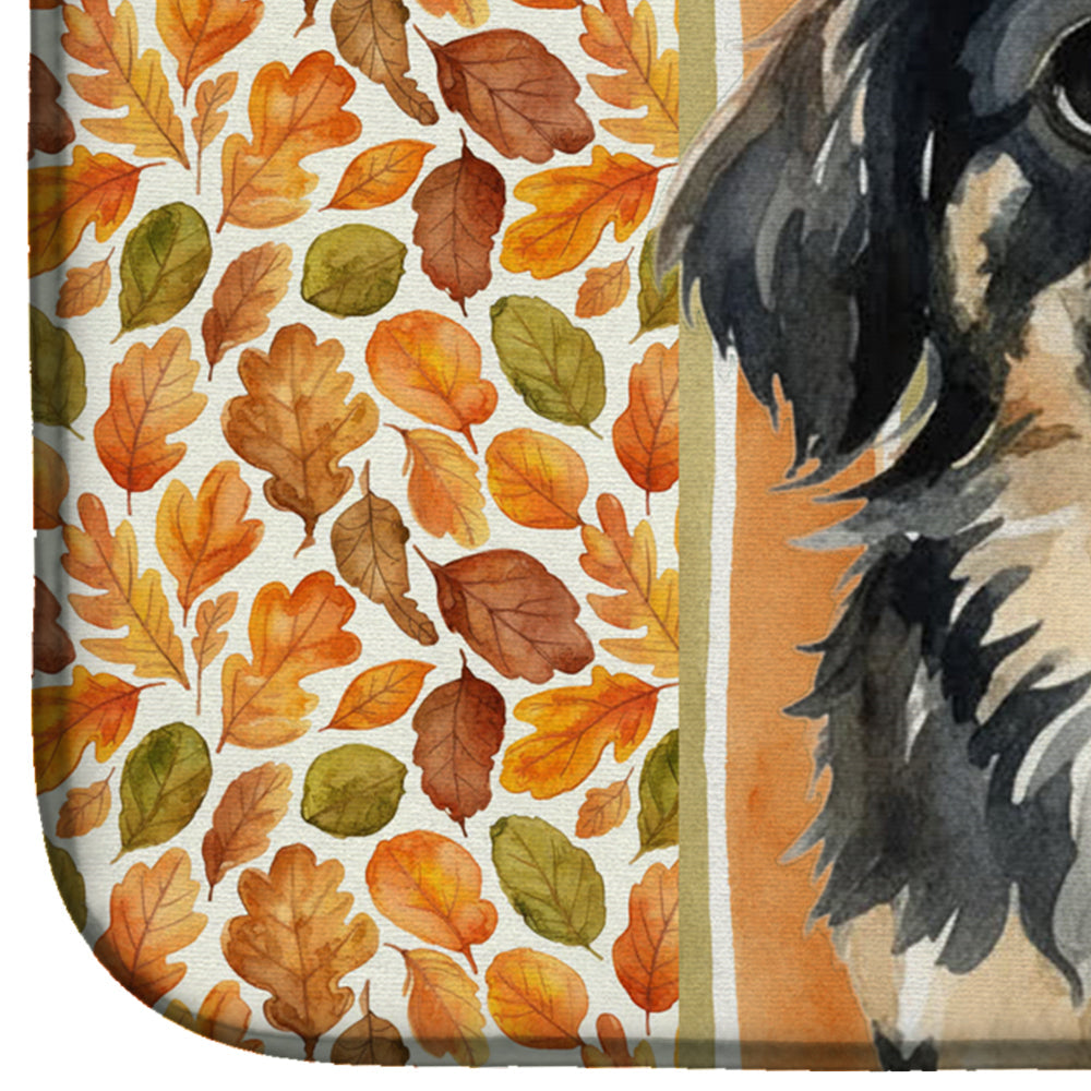 Black and Tan Pekingese Heirloom Fall Dish Drying Mat Absorbent Dish Drying Mat Pad for Kitchen Counter Dish Drainer Mat for Countertop, 14 x 21", Multicolor