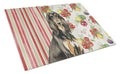 Black & Tan Afghan Hound Vegetables Cutting Board Tempered Glass Kitchen Cutting Surface, Heat Resistant Chopping, Non-Slip Feet, Food Prep & Serving