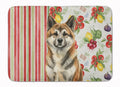 Brindle Akita Vegetables Memory Foam Kitchen Mat Machine Washable Anti-Fatigue Cushion Comfort Bath or Kitchen Rug