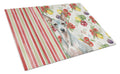 American Hairless Terrier Vegetables Cutting Board Tempered Glass Kitchen Cutting Surface, Heat Resistant Chopping, Non-Slip Feet, Food Prep & Serving