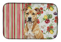 Fawn American Staffordshire Terrier Vegetables Dish Drying Mat Absorbent Dish Drying Mat Pad for Kitchen Counter Dish Drainer Mat for Countertop, 14 x 21", Multicolor