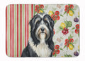 Black Bearded Collie Vegetables Memory Foam Kitchen Mat Machine Washable Anti-Fatigue Cushion Comfort Bath or Kitchen Rug