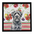 Gray Bouvier des Flandres Vegetables Framed Metal Print Bathroom, Kitchen, Office, Home Decor Wall Art Ready to Hang, Square, 8X8