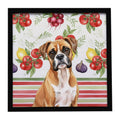 Boxer Vegetables Framed Metal Print Bathroom, Kitchen, Office, Home Decor Wall Art Ready to Hang, Square, 8X8