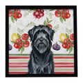 Black Briard Vegetables Framed Metal Print Bathroom, Kitchen, Office, Home Decor Wall Art Ready to Hang, Square, 8X8