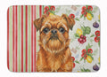 Belge Brussels Griffon Vegetables Memory Foam Kitchen Mat Machine Washable Anti-Fatigue Cushion Comfort Bath or Kitchen Rug