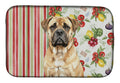 Bullmastiff Vegetables Dish Drying Mat Absorbent Dish Drying Mat Pad for Kitchen Counter Dish Drainer Mat for Countertop, 14 x 21", Multicolor