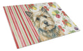 Cairn Terrier Vegetables Cutting Board Tempered Glass Kitchen Cutting Surface, Heat Resistant Chopping, Non-Slip Feet, Food Prep & Serving