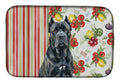 Cane Corso Vegetables Dish Drying Mat Absorbent Dish Drying Mat Pad for Kitchen Counter Dish Drainer Mat for Countertop, 14 x 21", Multicolor