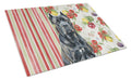 Cane Corso Vegetables Cutting Board Tempered Glass Kitchen Cutting Surface, Heat Resistant Chopping, Non-Slip Feet, Food Prep & Serving