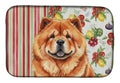 Red Chow Chow Vegetables Dish Drying Mat Absorbent Dish Drying Mat Pad for Kitchen Counter Dish Drainer Mat for Countertop, 14 x 21", Multicolor