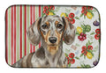 Dapple Dachshund Vegetables Dish Drying Mat Absorbent Dish Drying Mat Pad for Kitchen Counter Dish Drainer Mat for Countertop, 14 x 21", Multicolor