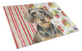 Wirehaired Wild Boar Dachshund Vegetables Cutting Board Tempered Glass Kitchen Cutting Surface, Heat Resistant Chopping, Non-Slip Feet, Food Prep & Serving