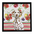 Liver Dalmatian Vegetables Framed Metal Print Bathroom, Kitchen, Office, Home Decor Wall Art Ready to Hang, Square, 8X8