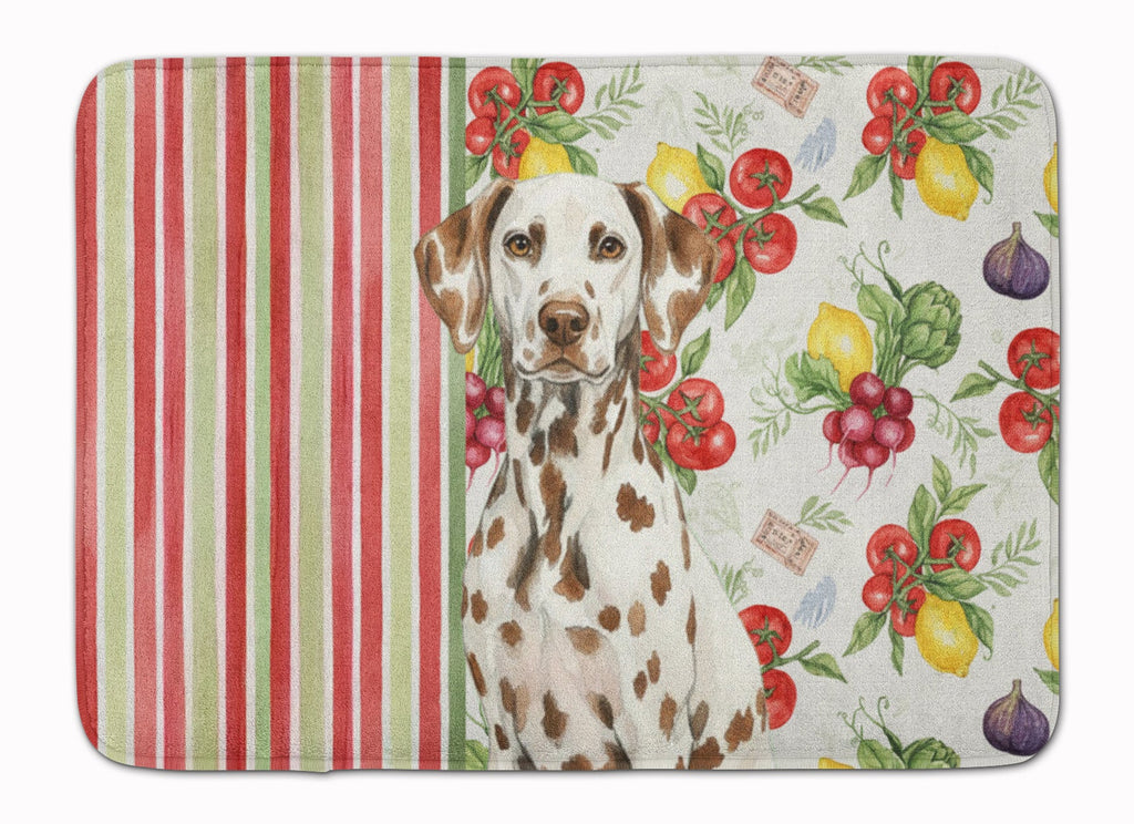 Liver Dalmatian Vegetables Memory Foam Kitchen Mat Machine Washable Anti-Fatigue Cushion Comfort Bath or Kitchen Rug