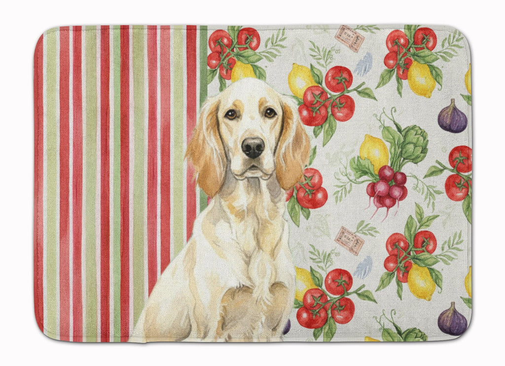 Lemon Belton English Setter Vegetables Memory Foam Kitchen Mat Machine Washable Anti-Fatigue Cushion Comfort Bath or Kitchen Rug