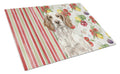 Liver Belton English Setter Vegetables Cutting Board Tempered Glass Kitchen Cutting Surface, Heat Resistant Chopping, Non-Slip Feet, Food Prep & Serving