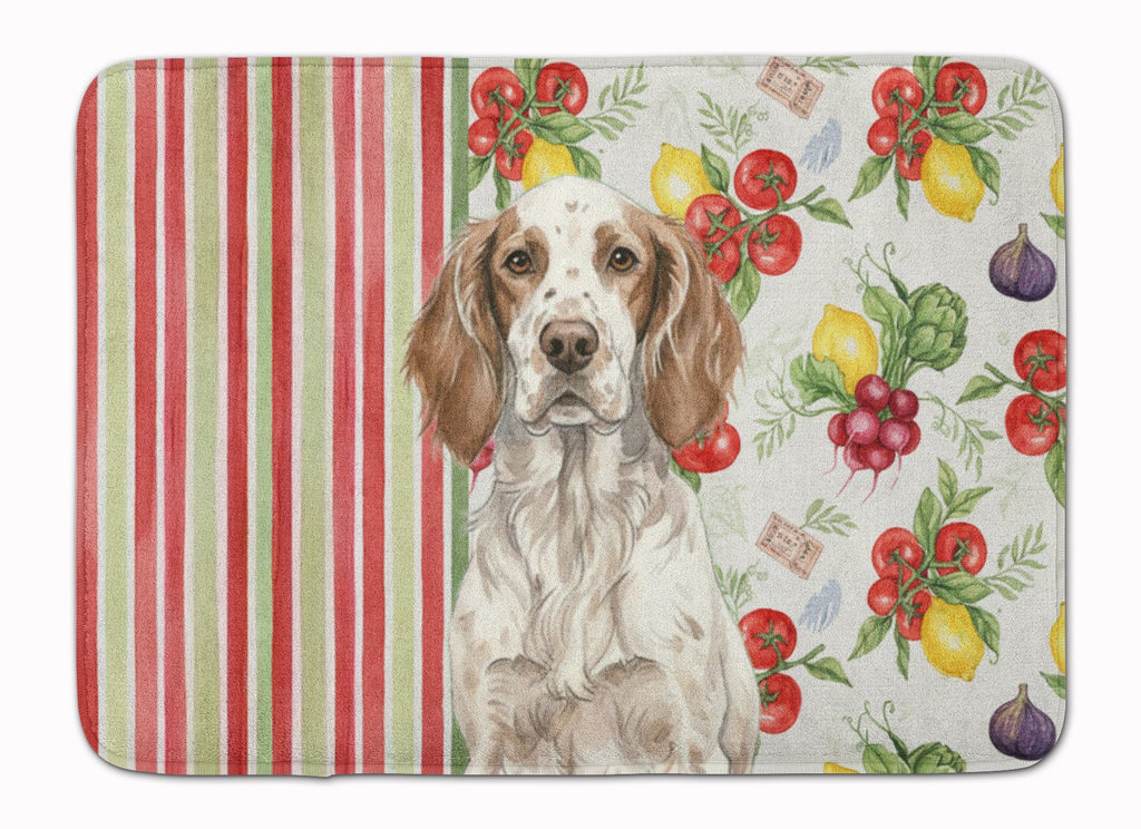Liver Belton English Setter Vegetables Memory Foam Kitchen Mat Machine Washable Anti-Fatigue Cushion Comfort Bath or Kitchen Rug